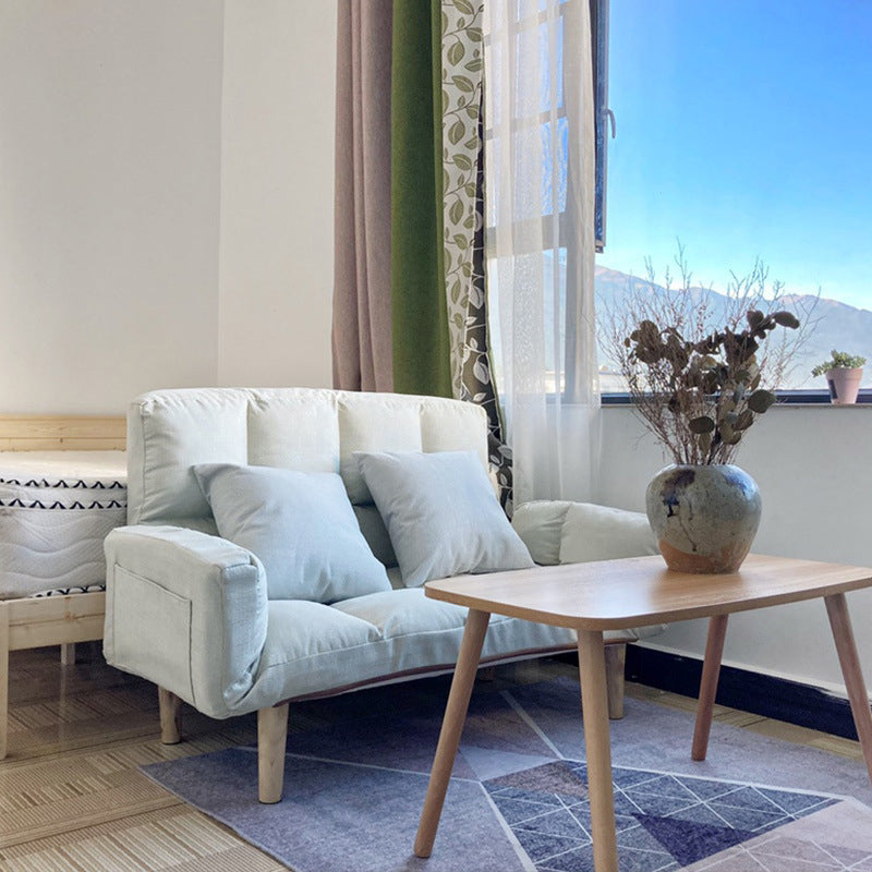 コンテンポラリーコンバーチブルソファカウチスクエアアームビスケットバックソファベッド