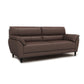 Stain Resistant Leather Settee Couch Pillow Top Arm Sofa Couch in Brown