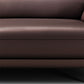 Stain Resistant Leather Settee Couch Pillow Top Arm Sofa Couch in Brown