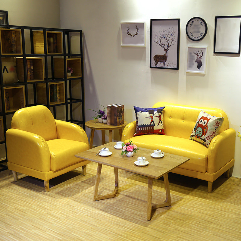 Sofá con sofá de sofá con mechones contemporáneos settee de brazo cuadrado