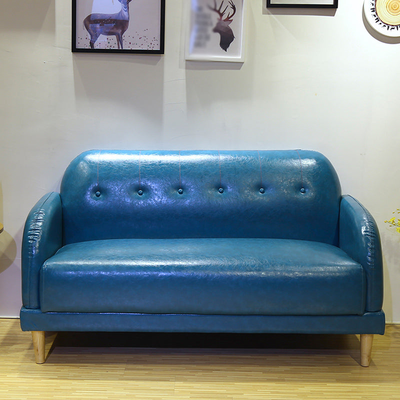 Contemporary Tufted Sofa Couch Split-Back Standard Square Arm Settee Couch