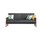 Contemporary Cushions Standard Tuxedo Arm Living Room Faux Leather Settee Grey Walnut Clearhalo &#39;furn&#39; &#39;furn_sofas&#39; &#39;Furniture&#39; &#39;Living Room Furniture&#39; &#39;Sofa&#39; &#39;sofas&#39; 5280371