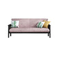 Contemporary Cushions Standard Tuxedo Arm Living Room Faux Leather Settee Pink Black Clearhalo &#39;furn&#39; &#39;furn_sofas&#39; &#39;Furniture&#39; &#39;Living Room Furniture&#39; &#39;Sofa&#39; &#39;sofas&#39; 5280377