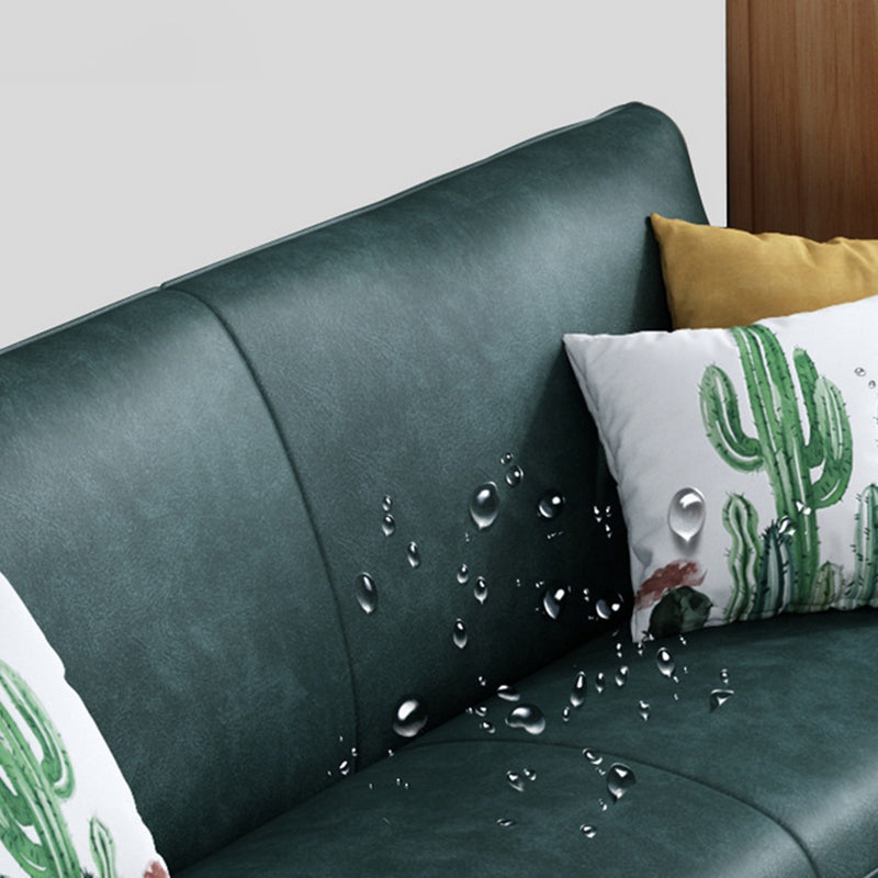 Contemporary Cushions Standard Tuxedo Arm Living Room Faux Leather Settee Clearhalo &#39;furn&#39; &#39;furn_sofas&#39; &#39;Furniture&#39; &#39;Living Room Furniture&#39; &#39;Sofa&#39; &#39;sofas&#39; 5280378