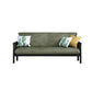 Contemporary Cushions Standard Tuxedo Arm Living Room Faux Leather Settee Turquoise Black Clearhalo &#39;furn&#39; &#39;furn_sofas&#39; &#39;Furniture&#39; &#39;Living Room Furniture&#39; &#39;Sofa&#39; &#39;sofas&#39; 5280381