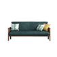 Contemporary Cushions Standard Tuxedo Arm Living Room Faux Leather Settee Green Walnut Clearhalo &#39;furn&#39; &#39;furn_sofas&#39; &#39;Furniture&#39; &#39;Living Room Furniture&#39; &#39;Sofa&#39; &#39;sofas&#39; 5280385