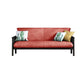 Contemporary Cushions Standard Tuxedo Arm Living Room Faux Leather Settee Red Black Clearhalo &#39;furn&#39; &#39;furn_sofas&#39; &#39;Furniture&#39; &#39;Living Room Furniture&#39; &#39;Sofa&#39; &#39;sofas&#39; 5280389