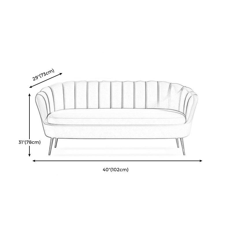 Canapé arrière cousu glam classique avec des pattes d'épingle à cheveux pour appartement