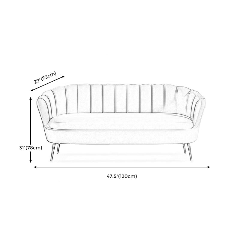 Classic Glam Sewn Pillow Back Sofa with Hair Pin Legs for Apartment