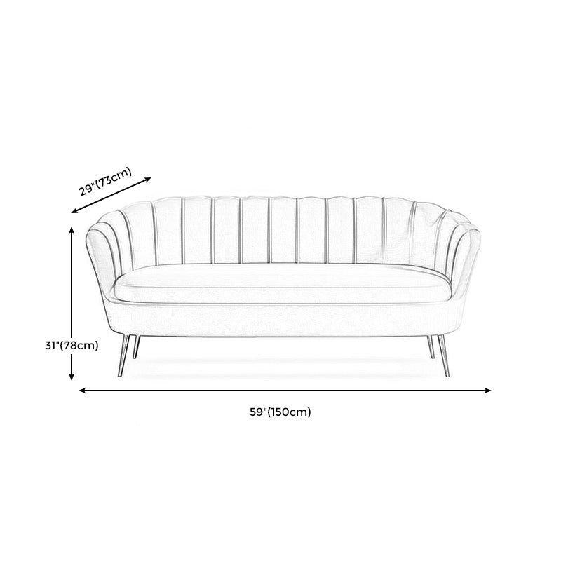 Canapé arrière cousu glam classique avec des pattes d'épingle à cheveux pour appartement