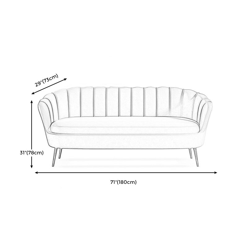 Canapé arrière cousu glam classique avec des pattes d'épingle à cheveux pour appartement