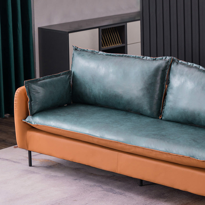 Standard Square Arm Sofa Set Contemporary Stain Resistant Sofa Couch with Pillows Clearhalo 'furn' 'furn_sofas' 'Furniture' 'Living Room Furniture' 'Sofa' 'sofas' 5280429