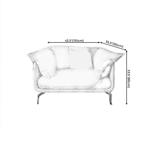 Divano con braccio top con cuscino contemporaneo set con cuscini in marrone