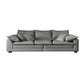 Stain Resistant Sofa Couch Square Arm Sofa Set with Pillows in Grey 83"L x 39"W x 29.5"H Latex Clearhalo 'furn' 'furn_sofas' 'Furniture' 'Living Room Furniture' 'Sofa' 'sofas' 5280471