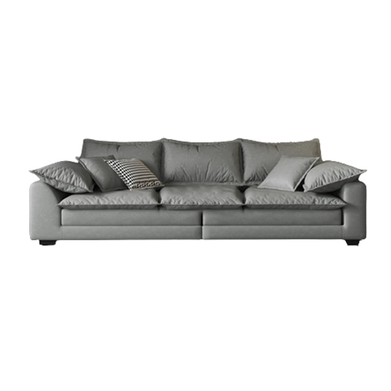 Stain Resistant Sofa Couch Square Arm Sofa Set with Pillows in Grey 83"L x 39"W x 29.5"H Latex Clearhalo 'furn' 'furn_sofas' 'Furniture' 'Living Room Furniture' 'Sofa' 'sofas' 5280471