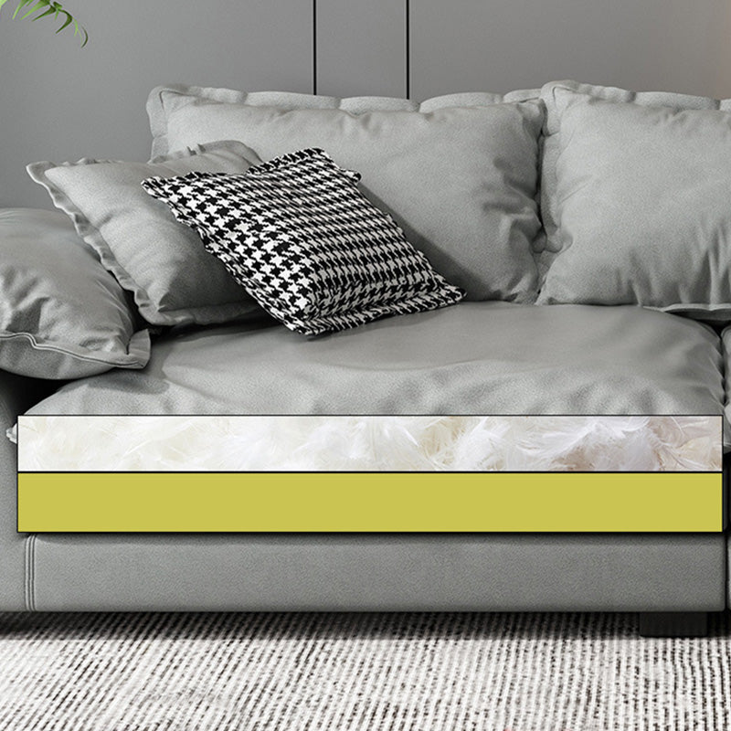 Stain Resistant Sofa Couch Square Arm Sofa Set with Pillows in Grey Clearhalo 'furn' 'furn_sofas' 'Furniture' 'Living Room Furniture' 'Sofa' 'sofas' 5280474