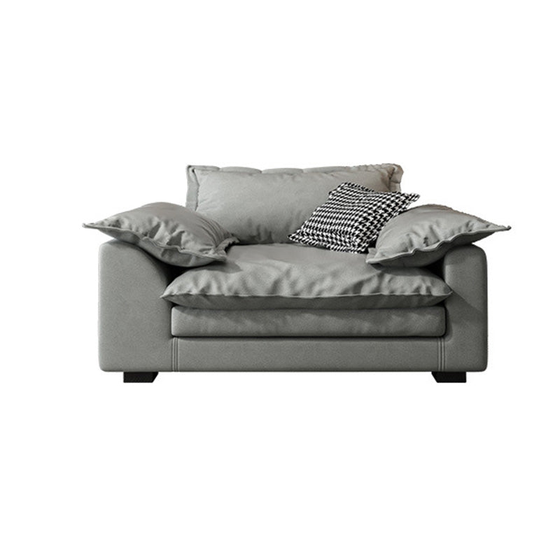 Stain Resistant Sofa Couch Square Arm Sofa Set with Pillows in Grey 43"L x 39"W x 29.5"H Latex Clearhalo 'furn' 'furn_sofas' 'Furniture' 'Living Room Furniture' 'Sofa' 'sofas' 5280476