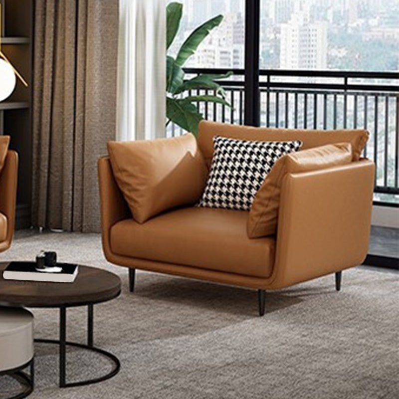 Estilo moderno con reposabrazos trasero y almohada con espuma de relleno de asiento de naranja