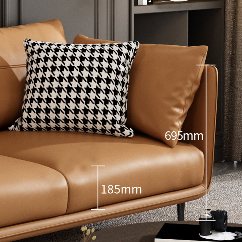 Estilo moderno con reposabrazos trasero y almohada con espuma de relleno de asiento de naranja