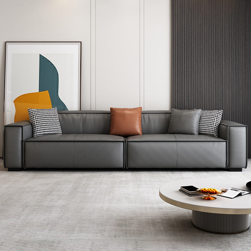 Salon carré bras standard coussins transitionnels modernes