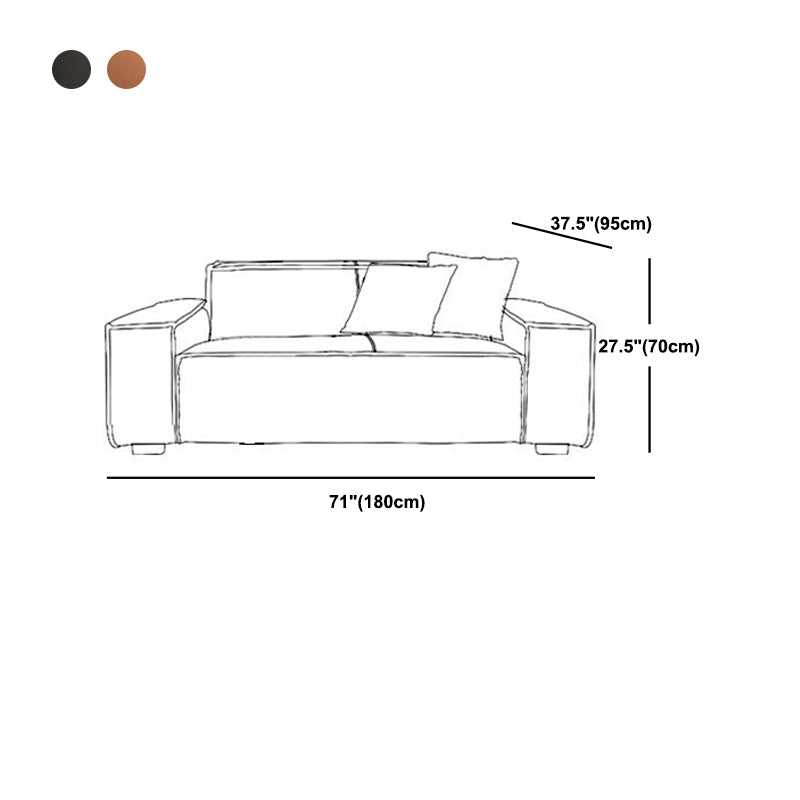 Salon carré bras standard coussins transitionnels modernes