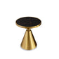 21.6" Tall Pedestal End Table, Glossy Marble Top Round End Table Gold Black Gold Clearhalo 'Coffee & Accent Tables' 'End & Side Tables' 'end_side_tables' 'furn' 'furn_end_side_tables' 'Furniture' 'Living Room Furniture' 5280785