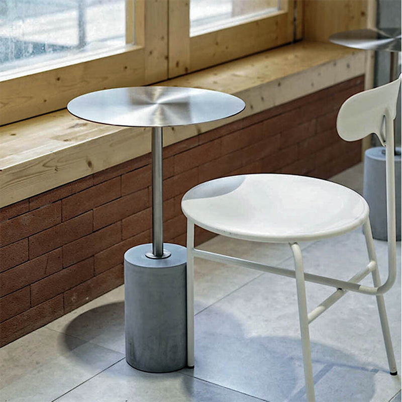 Tavolo da tavolo da tavolo moderno moderno di metà secolo con base in cemento