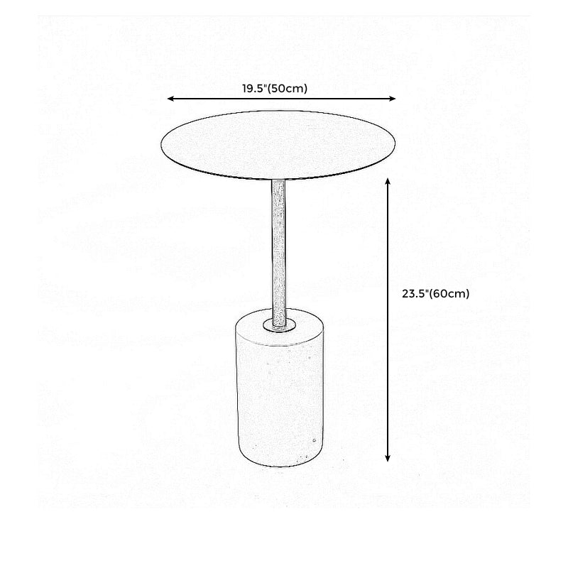 Tavolo da tavolo da tavolo moderno moderno di metà secolo con base in cemento
