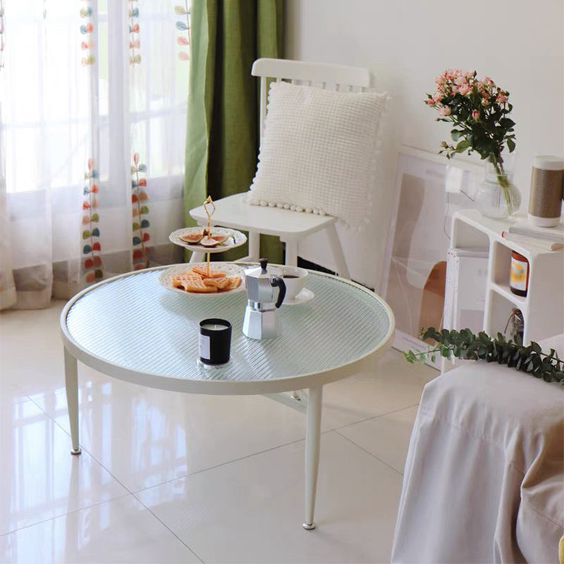 Modern Round 3 Legs salontafel Clear Glass Cocktail Table - 23.6 "/27.6" /31.5 "