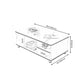 Rectangular Wooden Coffee Table 1 Single Cocktail Table with Storage Drawers