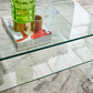 Modern Style Black/transparent Rectangular Coffee Table with Tempered Glass Top Clearhalo 'Coffee & Accent Tables' 'Coffee Tables' 'coffee_tables' 'furn' 'furn_coffee_tables' 'Furniture' 'Living Room Furniture' 5280929