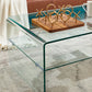 Modern Style Black/transparent Rectangular Coffee Table with Tempered Glass Top Clearhalo 'Coffee & Accent Tables' 'Coffee Tables' 'coffee_tables' 'furn' 'furn_coffee_tables' 'Furniture' 'Living Room Furniture' 5280935