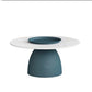 Style moderne blanc / top rock tôle roche artisanat rond table basse
