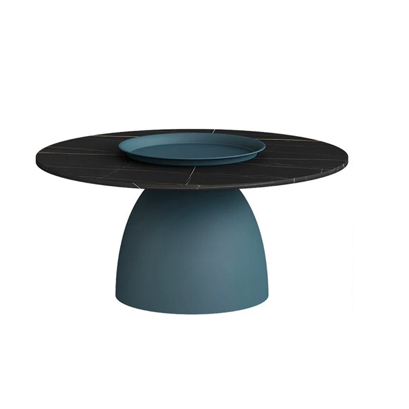 Style moderne blanc / top rock tôle roche artisanat rond table basse