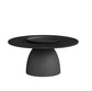 Style moderne blanc / top rock tôle roche artisanat rond table basse
