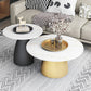 Style moderne blanc / top rock tôle roche artisanat rond table basse