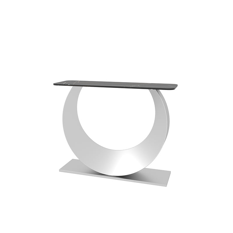 Tavolo accento top in pietra in stile glam per la tabella della console di sala 31,5 "di altezza