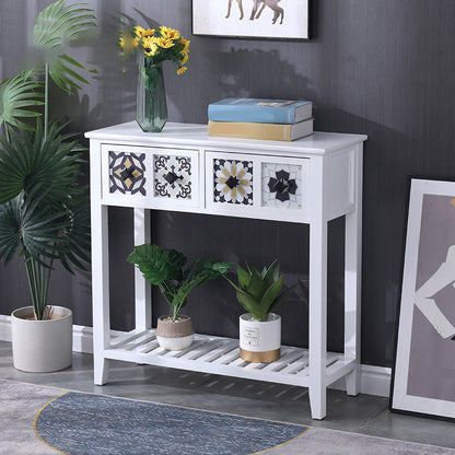 Tavolo di accento moderno della metà del secolo con cassetti per la console Hall