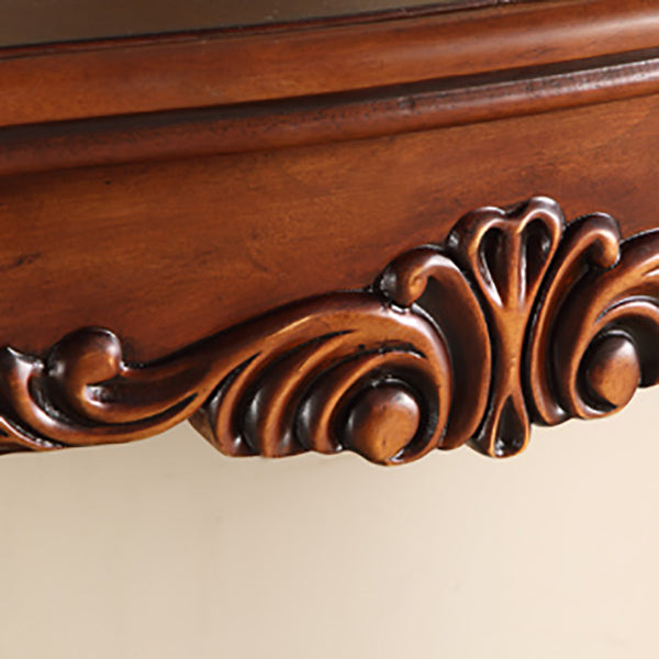 Free Form Wood Console Table with 4 Legs Solid Wood Frame Accent Table for Hall Clearhalo 'Console Tables' 'console_tables' 'Entry & Mudroom Furniture' 'furn' 'furn_console_tables' 'Furniture' 5284755