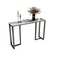 Modern Accent Table with Stone Top and Black Frame Base Console White Gold Clearhalo 'Console Tables' 'console_tables' 'Entry & Mudroom Furniture' 'furn' 'furn_console_tables' 'Furniture' 5284796