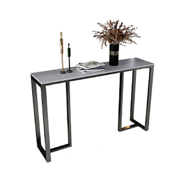 Modern Accent Table with Stone Top and Black Frame Base Console Clearhalo 'Console Tables' 'console_tables' 'Entry & Mudroom Furniture' 'furn' 'furn_console_tables' 'Furniture' 5284801