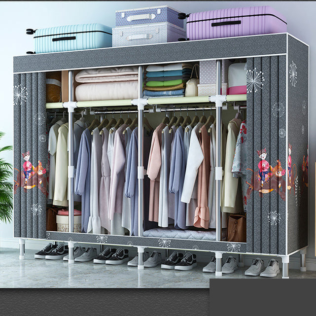 Armadio in metallo armadio del guardaroba in stile contemporaneo Armaia con asta di abbigliamento per casa