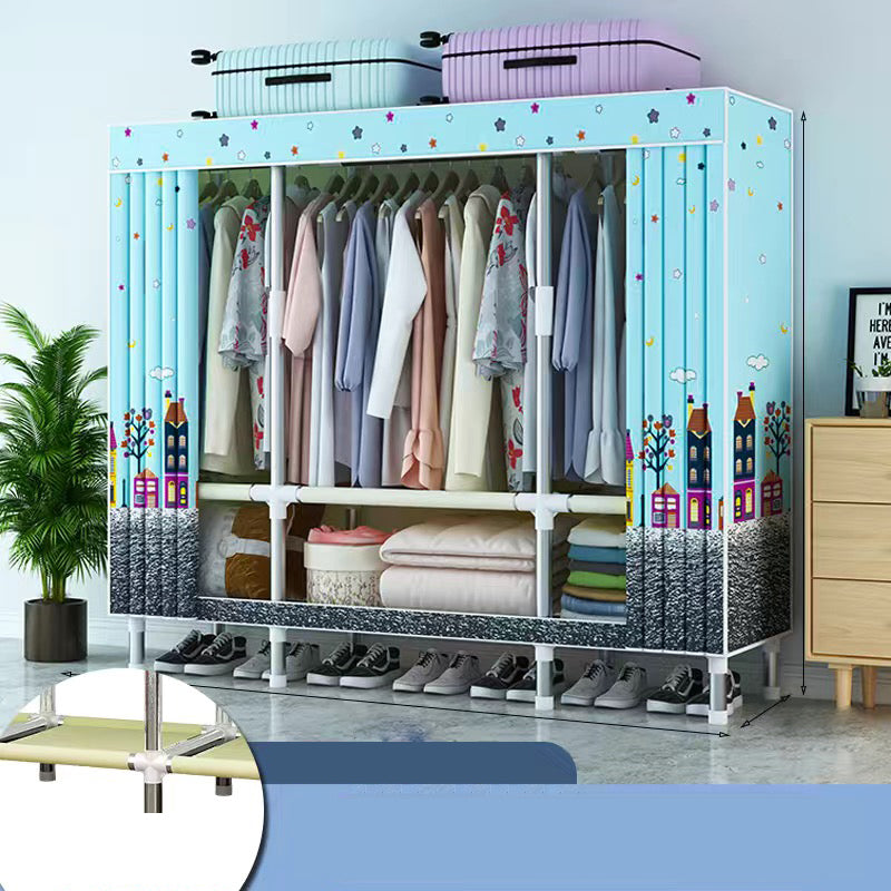 Armadio in metallo armadio del guardaroba in stile contemporaneo Armaia con asta di abbigliamento per casa