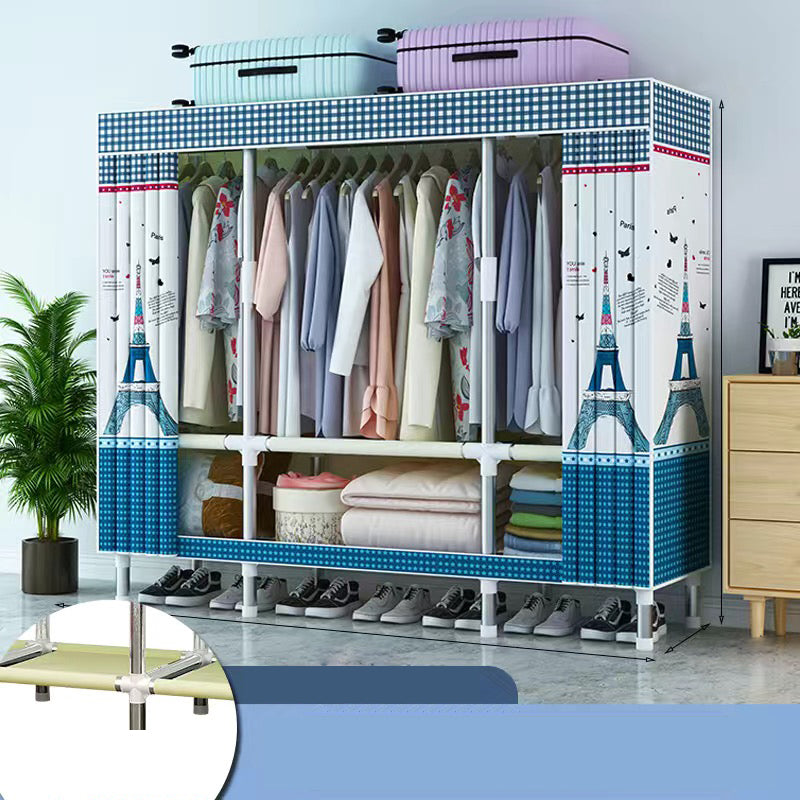 Armadio in metallo armadio del guardaroba in stile contemporaneo Armaia con asta di abbigliamento per casa