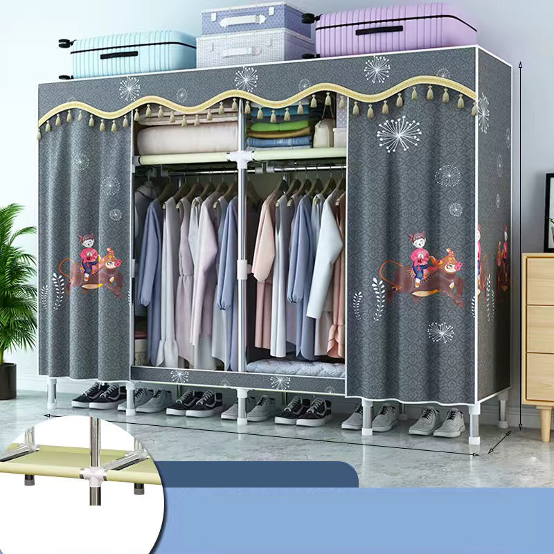 Armadio in metallo armadio del guardaroba in stile contemporaneo Armaia con asta di abbigliamento per casa