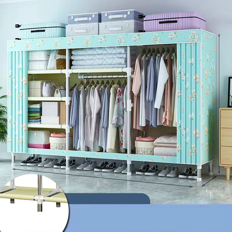 Armadio in metallo armadio del guardaroba in stile contemporaneo Armaia con asta di abbigliamento per casa