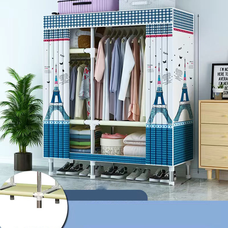 Armadio in metallo armadio del guardaroba in stile contemporaneo Armaia con asta di abbigliamento per casa