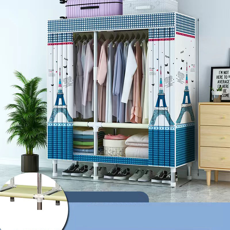 Armadio in metallo armadio del guardaroba in stile contemporaneo Armaia con asta di abbigliamento per casa