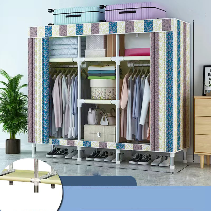 Armadio in metallo armadio del guardaroba in stile contemporaneo Armaia con asta di abbigliamento per casa