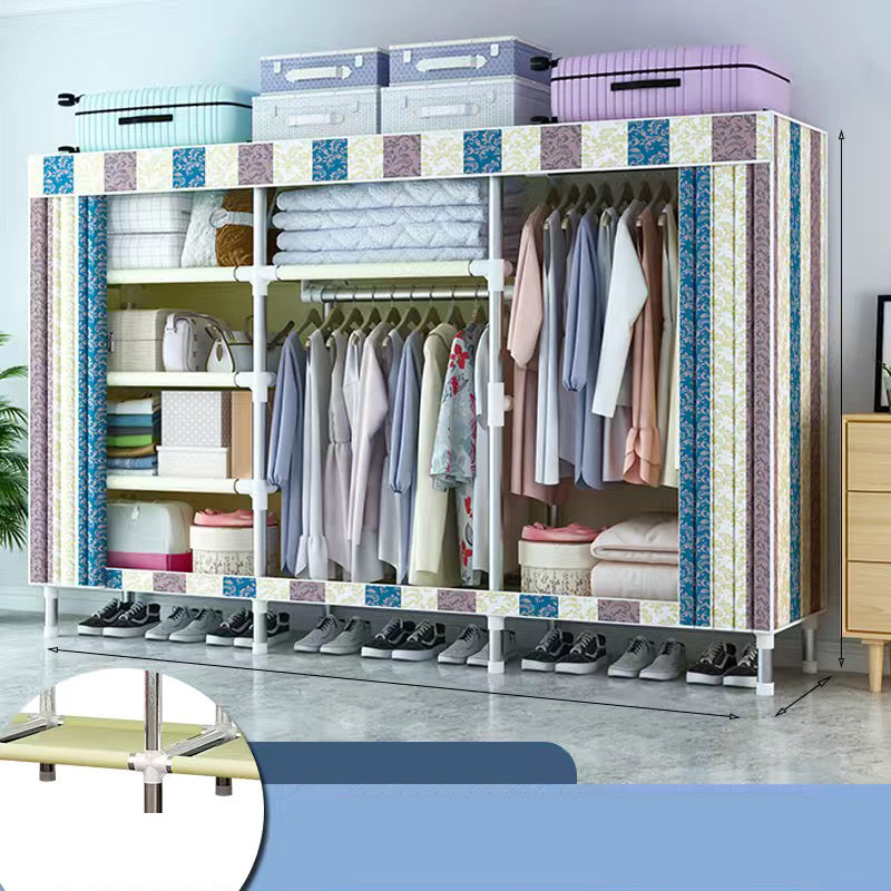 Armadio in metallo armadio del guardaroba in stile contemporaneo Armaia con asta di abbigliamento per casa